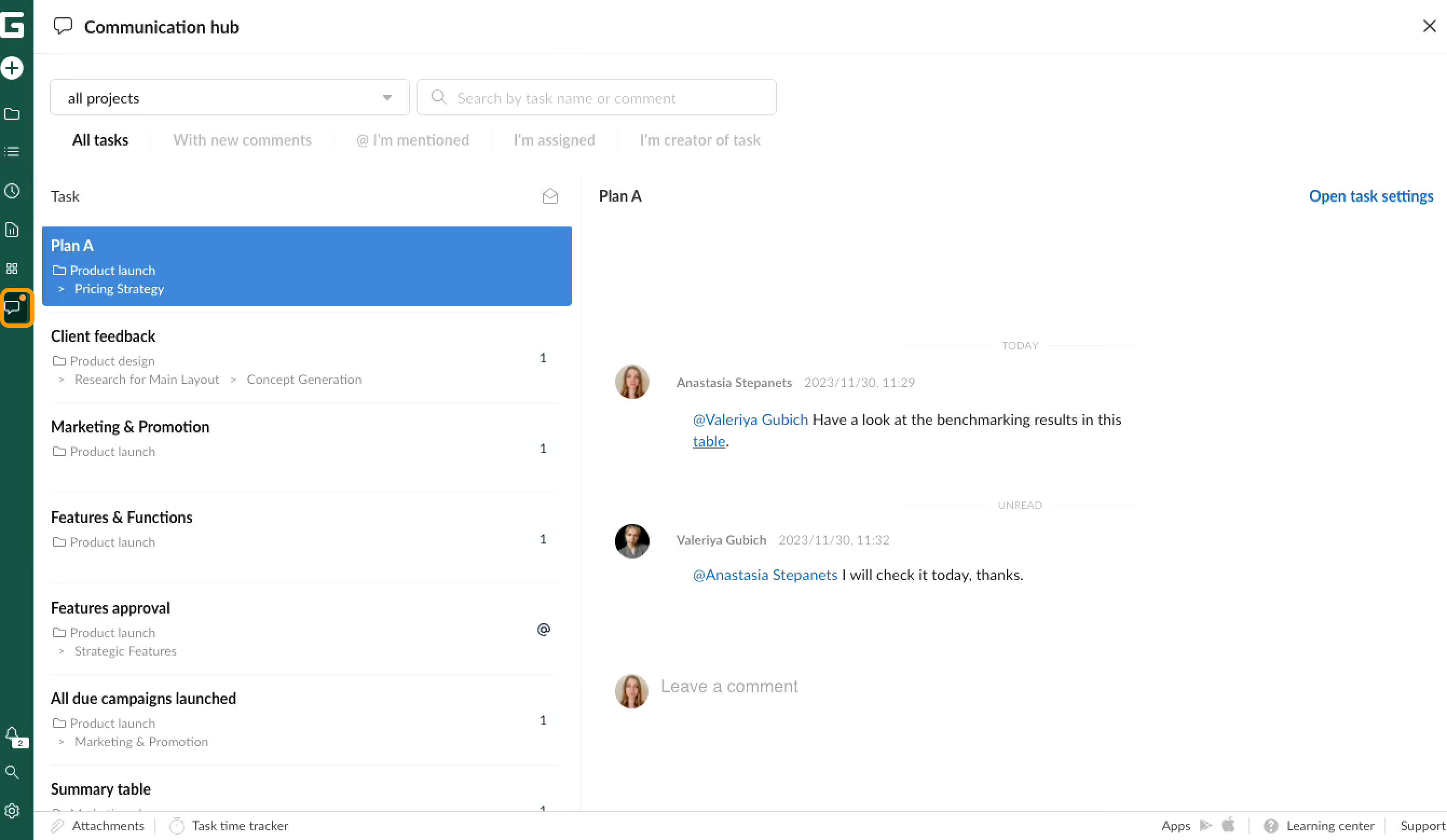 Team collaboration-Comments - Communication hub.png