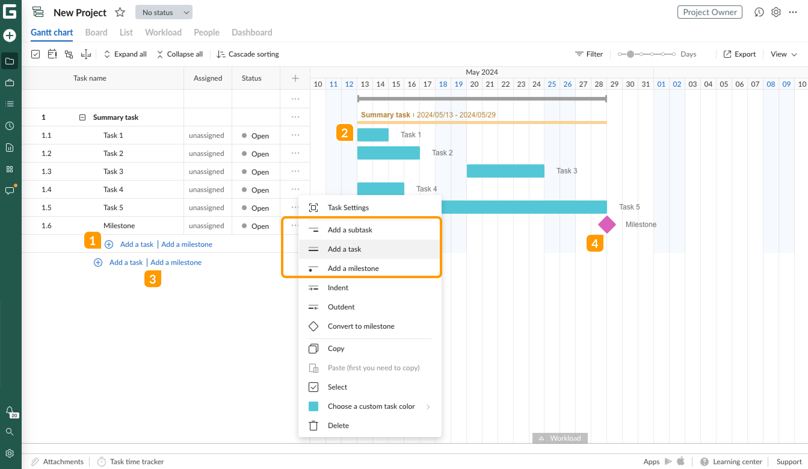 GanttPRO-first steps-add tasks and milestones.png