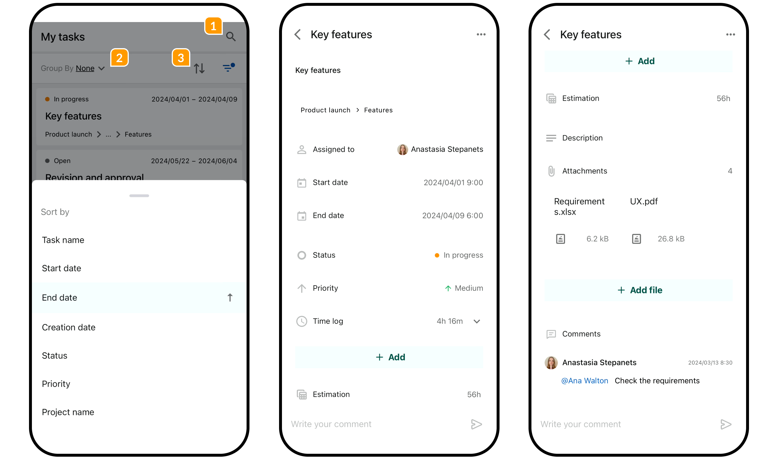 GanttPRO mobile app - My tasks section 2.png