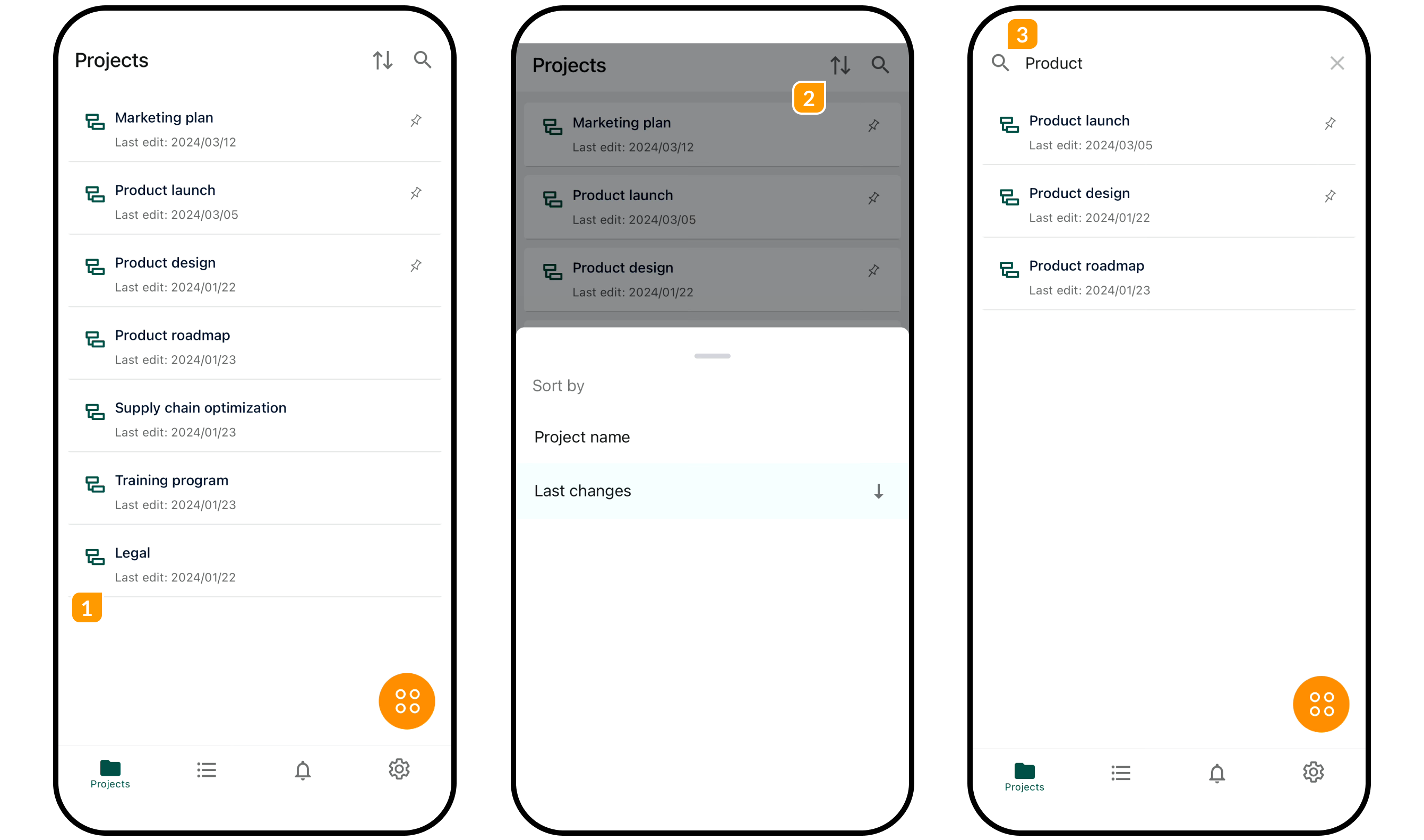 GanttPRO mobile app - Projects section 1.png