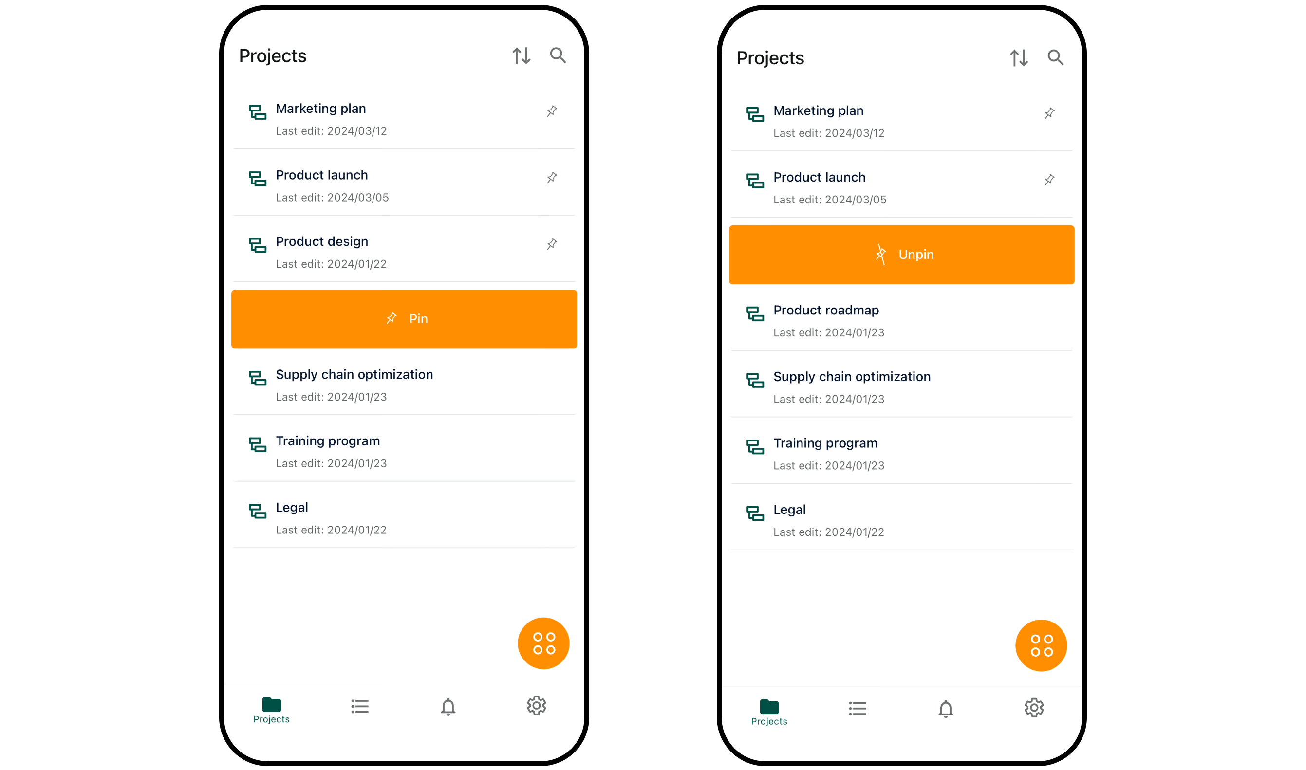 GanttPRO mobile app -  Projects section 2.png