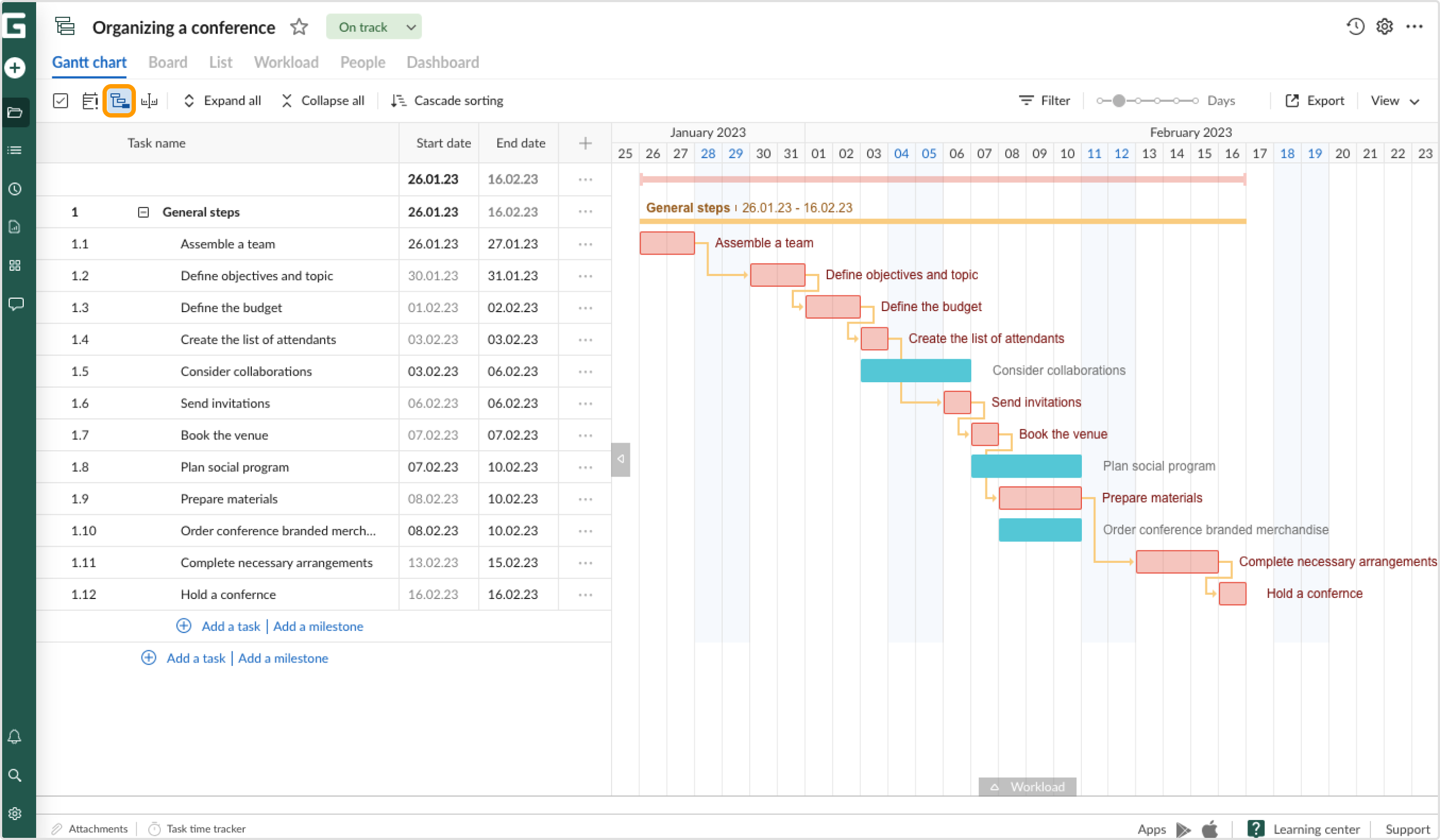 Gantt chart view - Critical path-general.png