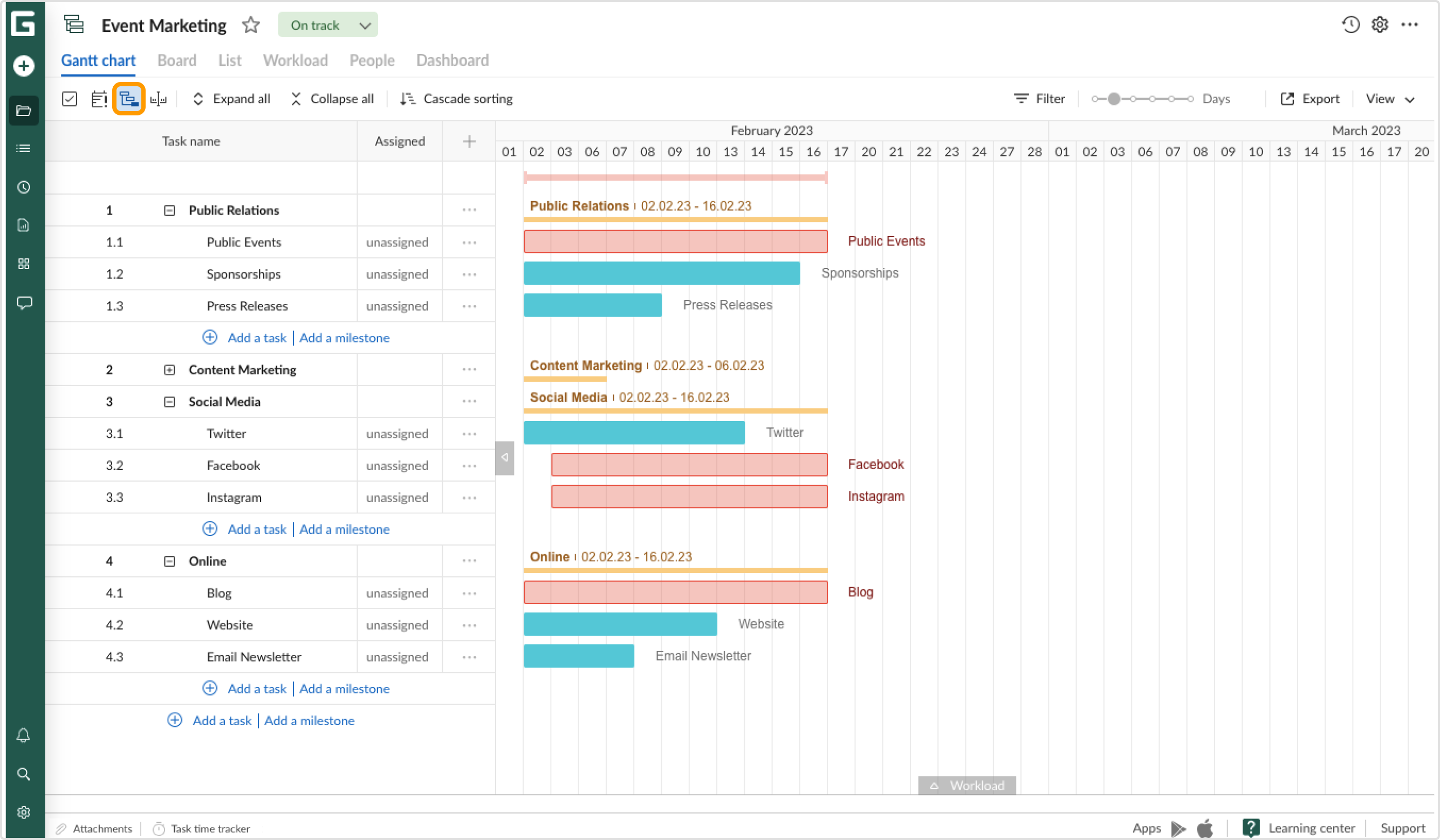 Gantt chart view - Critical path-general 2.png