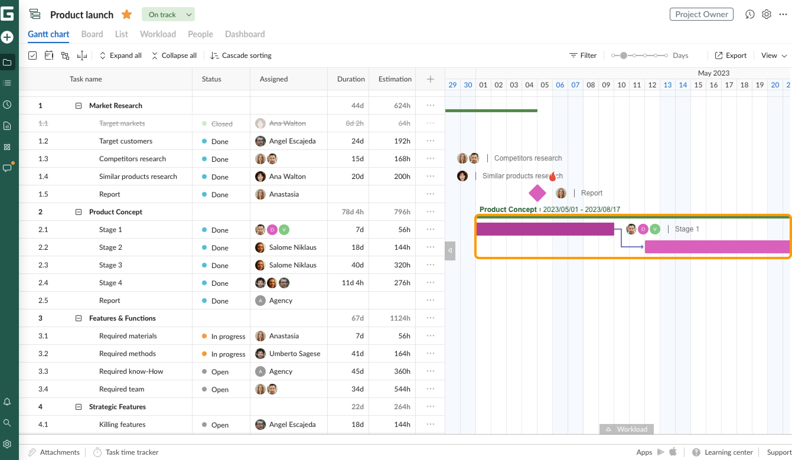 Gantt chart view-Add lags and leads-2.png