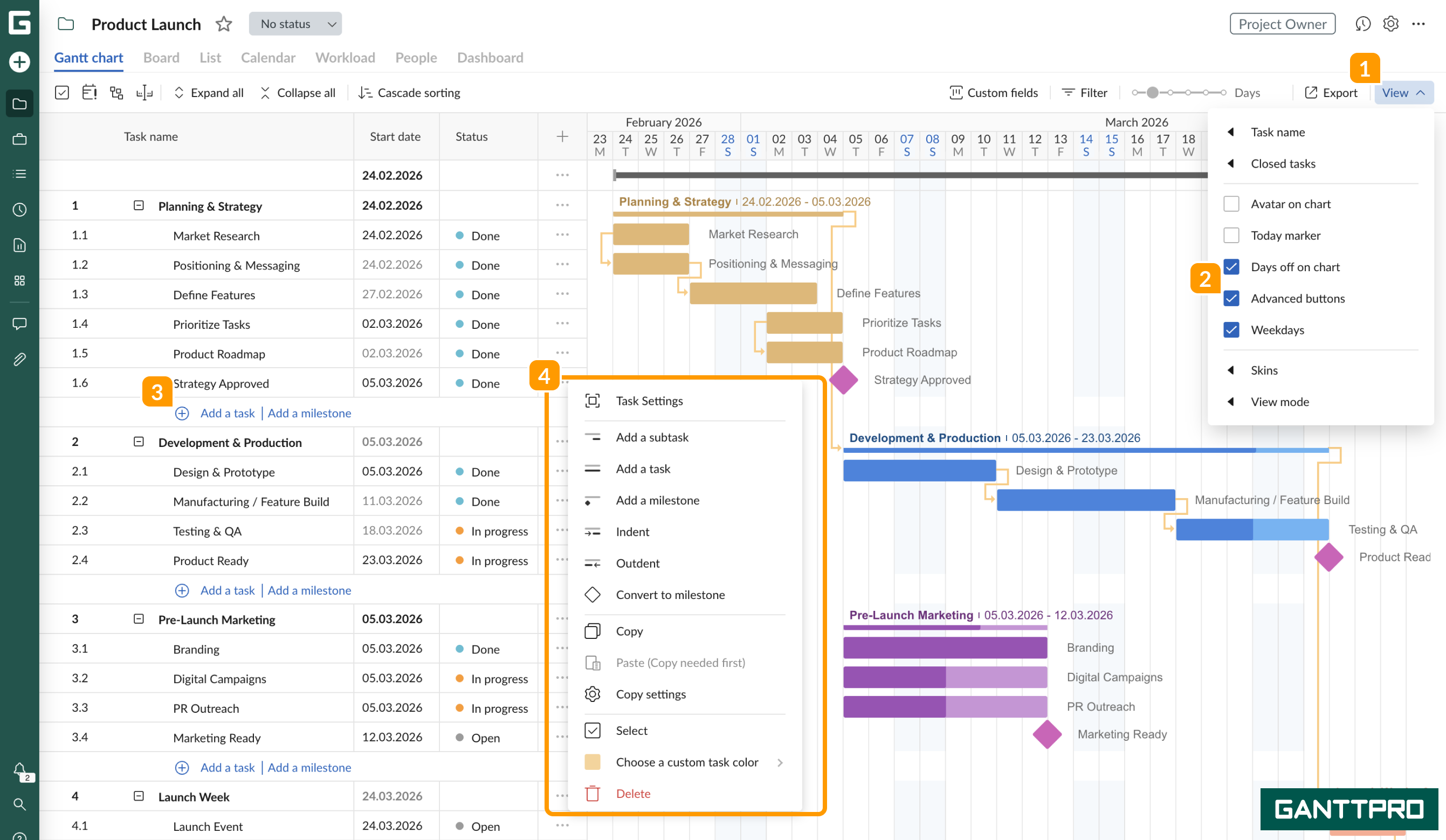 Gantt chart view-Show advanced buttons.png
