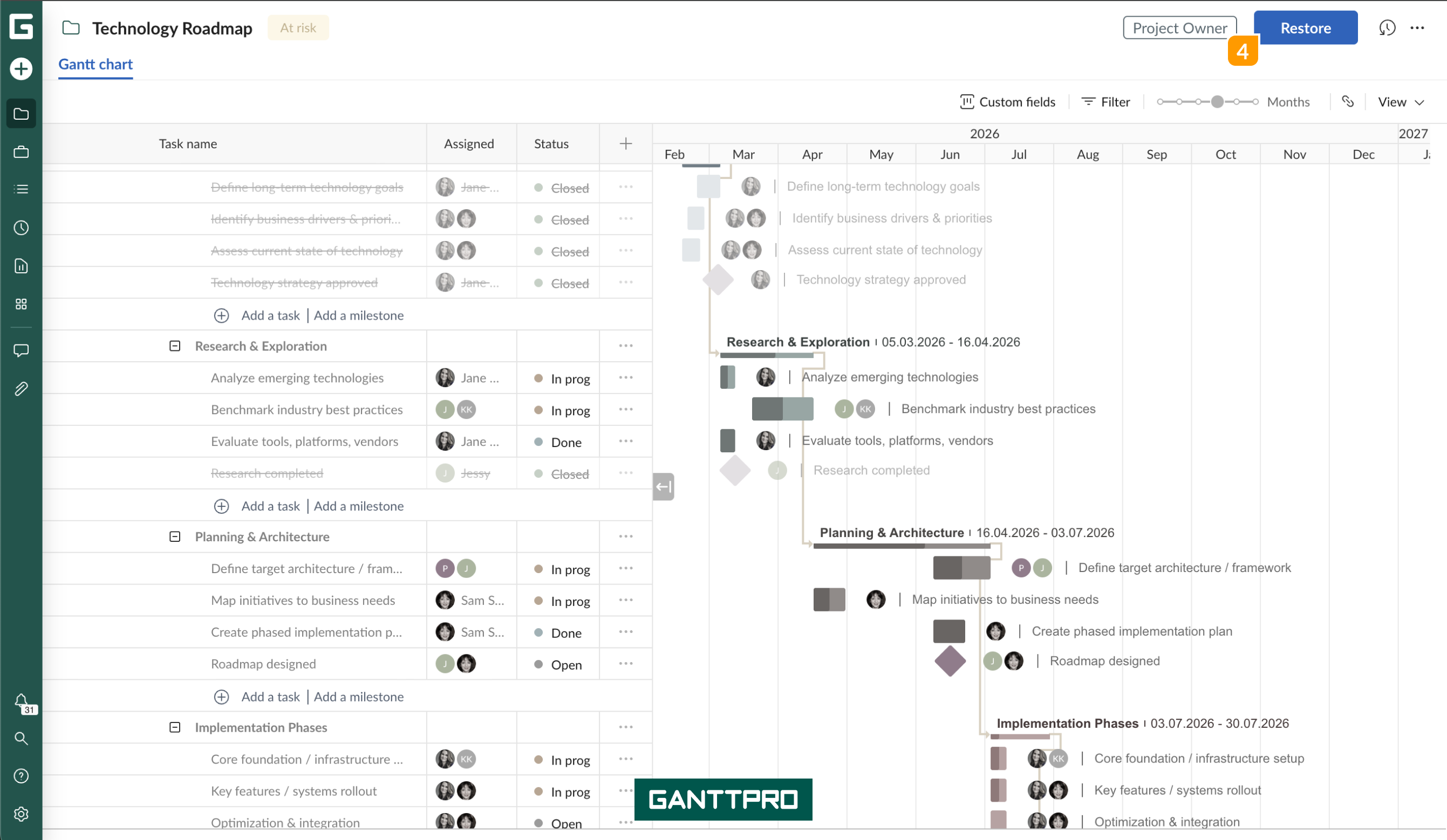 Restoring an archived project-restore.png